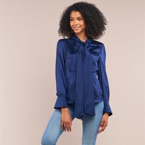 Satin Blue Blouse
